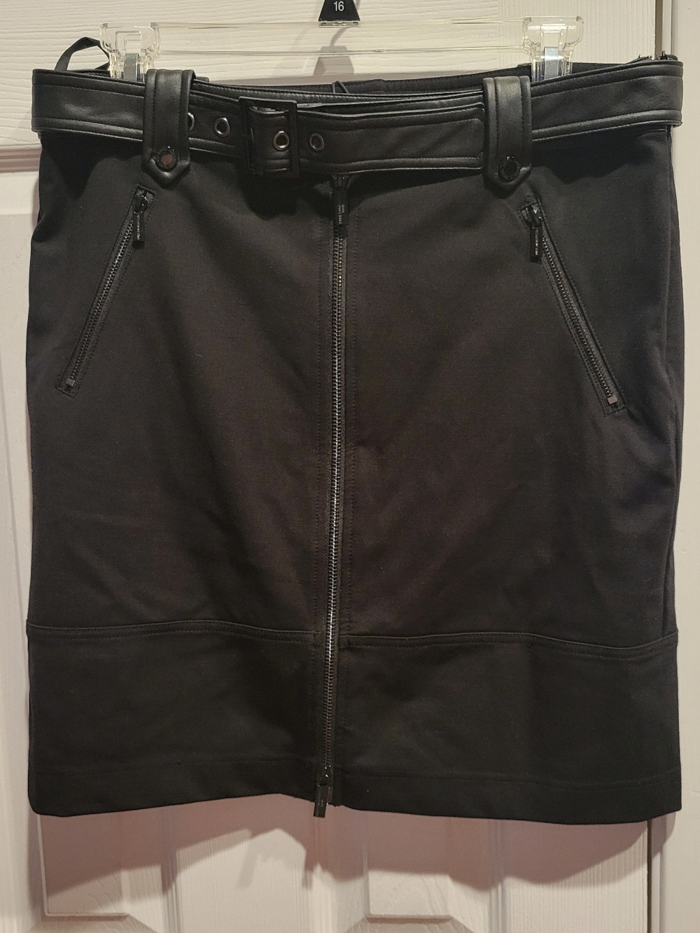 Karl Lagerfeld Black Mini Dress with Grommet Belt